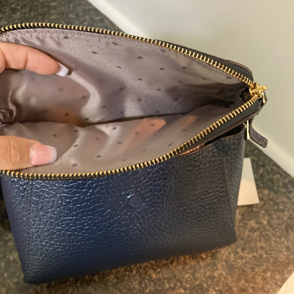 Kate Spade Navy Leather Satchel - Picture 6 of 9